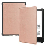 Amazon Kindle Paperwhite 5 11th Generation (2021) Læder Flip Cover m. Vågeblus Funktion - Rose Gold