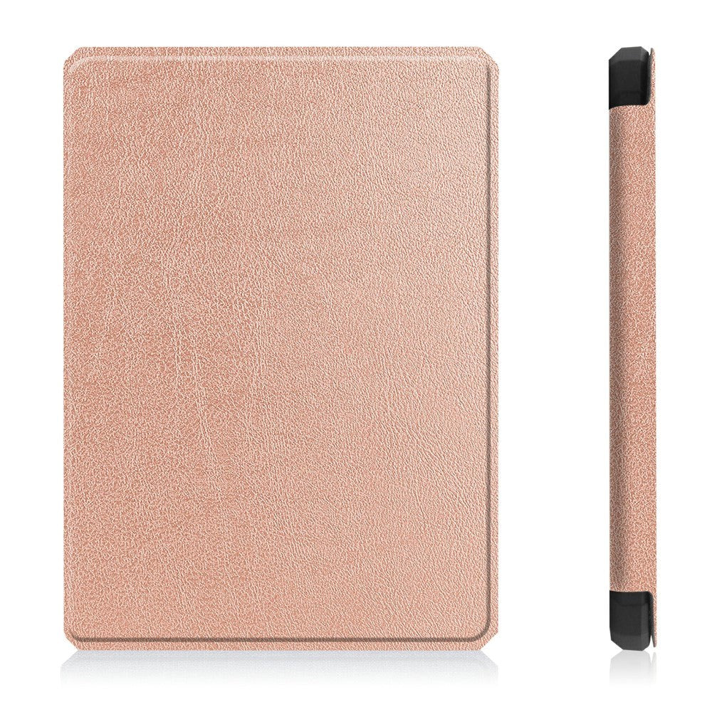 Amazon Kindle Paperwhite 5 11th Generation (2021) Læder Flip Cover m. Vågeblus Funktion - Rose Gold