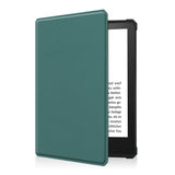 Amazon Kindle Paperwhite 5 11th Generation (2021) Læder Flip Cover m. Vågeblus Funktion - Grøn