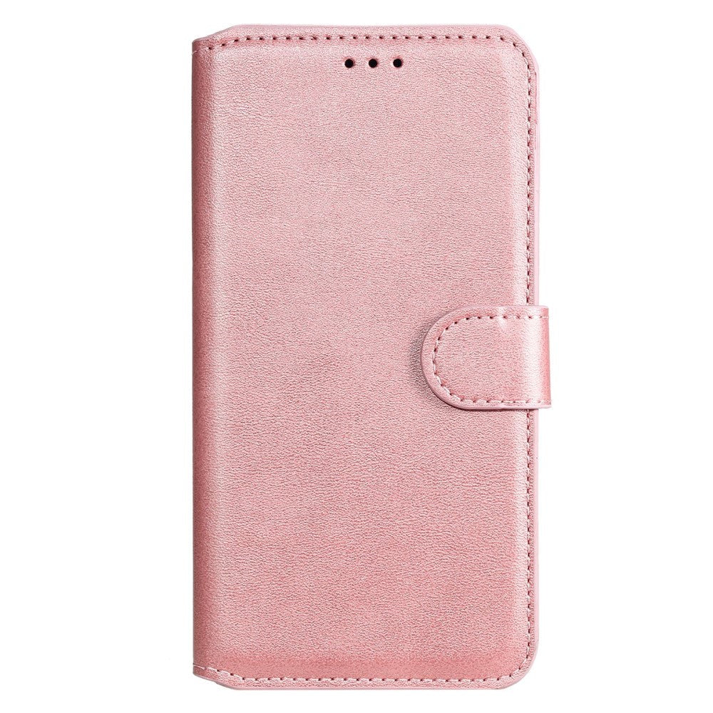 Oppo Reno6 Pro Læder Flip Cover m. Pung & Magnetisk Luk - Rose Gold