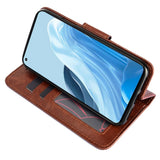 Oppo Find X5 Lite Læder Flip Cover m. Pung & Magnetisk Luk - Sort