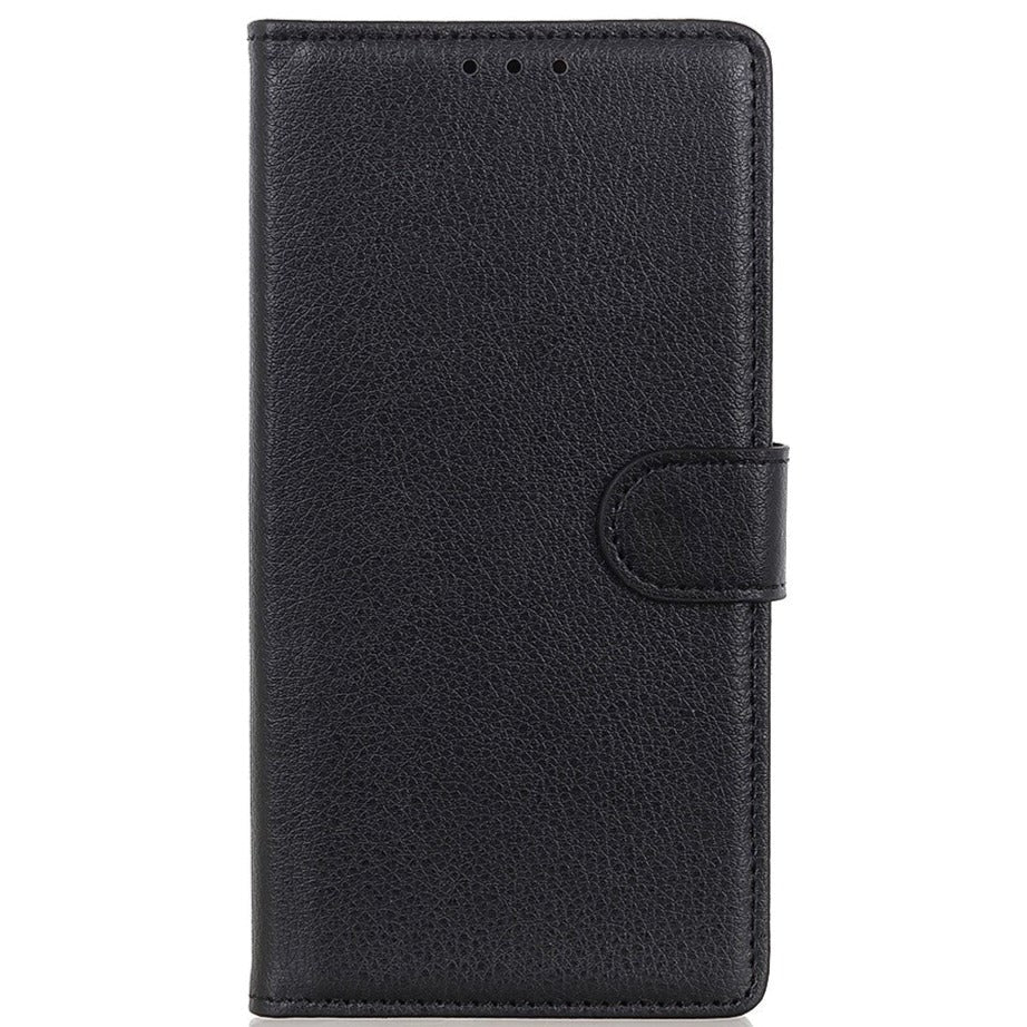 OnePlus Nord CE 2 Lite (5G) PU Litchi Læder Flip Cover m. Pung - Sort