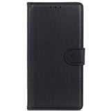 OnePlus Nord CE 2 Lite (5G) PU Litchi Læder Flip Cover m. Pung - Sort