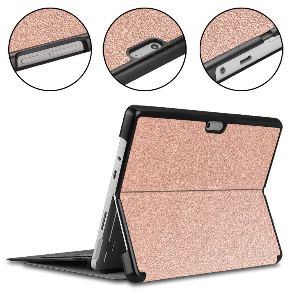 Microsoft Surface Pro 8 Folio Læder Flip Cover - Rose Gold