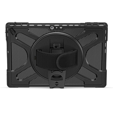 Microsoft Surface Pro 4/5/6/7 Håndværker Case - Kickstand & Håndholder - Sort