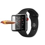 Apple Watch 3 / 2 / 1 (38mm) Skærmbeskyttelse - Full-Fit- Sort Kant