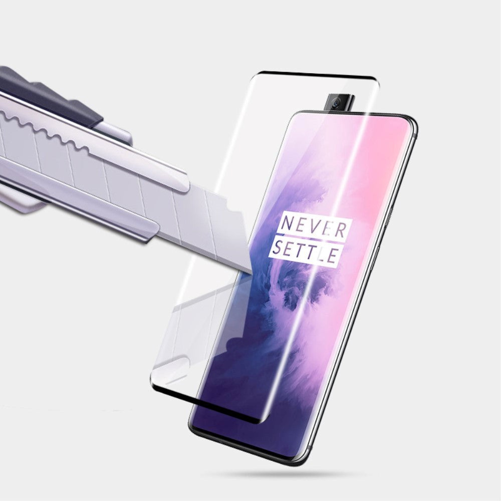 OnePlus 7 Pro Hærdet Glas m. Sorte Kanter