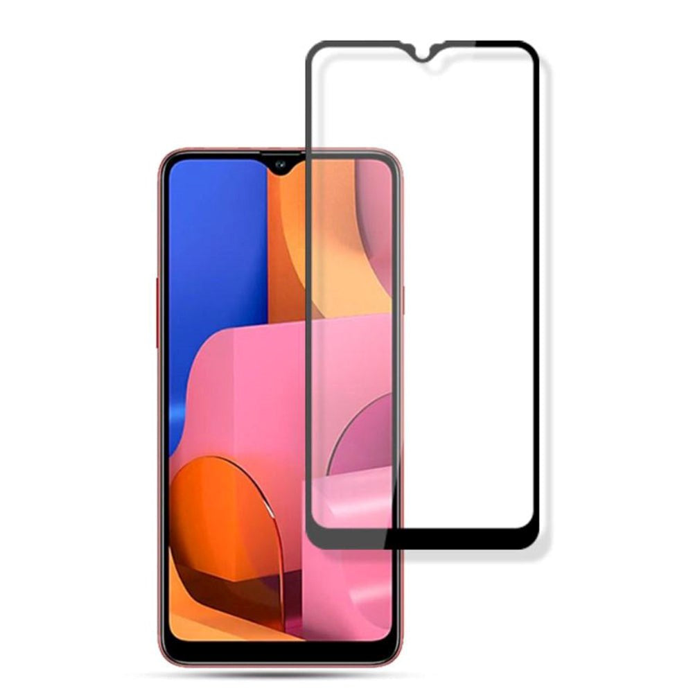 Mocolo Samsung Galaxy A20s Hærdet Glas Skærmbeskyttelse - Full Fit - Sort Kant