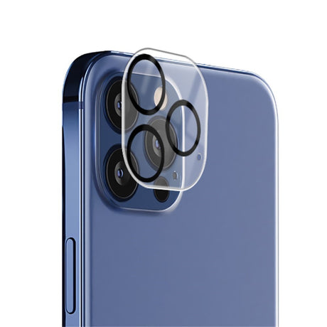 MOCOLO iPhone 12 Pro Max Beskyttelsesglas til Kameralinse - Gennemsigtig / Sort