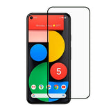 Google Pixel 5a Full Fit Hærdet Glas - Skærmbeskyttelse - Sort Kant