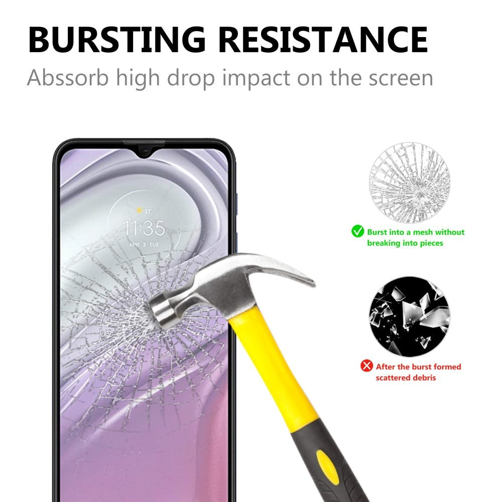 Motorola Moto G10 / G20 / G30 Arc Edge Hærdet Glas - Case Friendly - Skærmbeskyttelse - Sort Kant