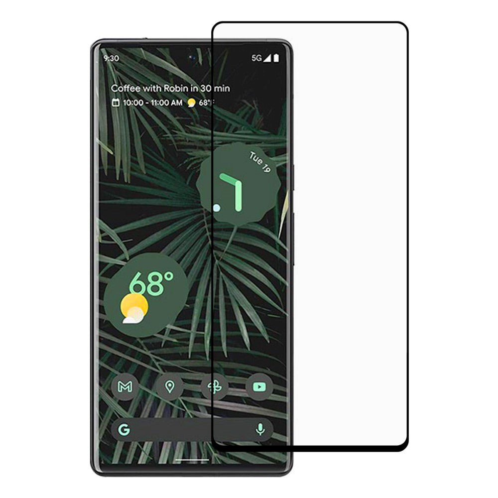 Google Pixel 6 Pro Glas Skærmbeskyttelse - Full-Fit - Sort Kant