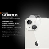 iPhone 14 / 14 Plus Beskyttelsesglas til Bagside Kameralinse - Case Friendly - Gennemsigtig