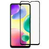 Xiaomi Redmi 10A Full Fit Hærdet Glas - Skærmbeskyttelse - Gennemsigtig / Sort Kant