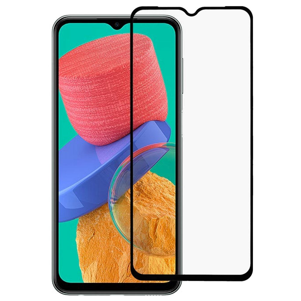 Samsung Galaxy M33 Arc Edge Hærdet Glas - Case Friendly - Sort Kant