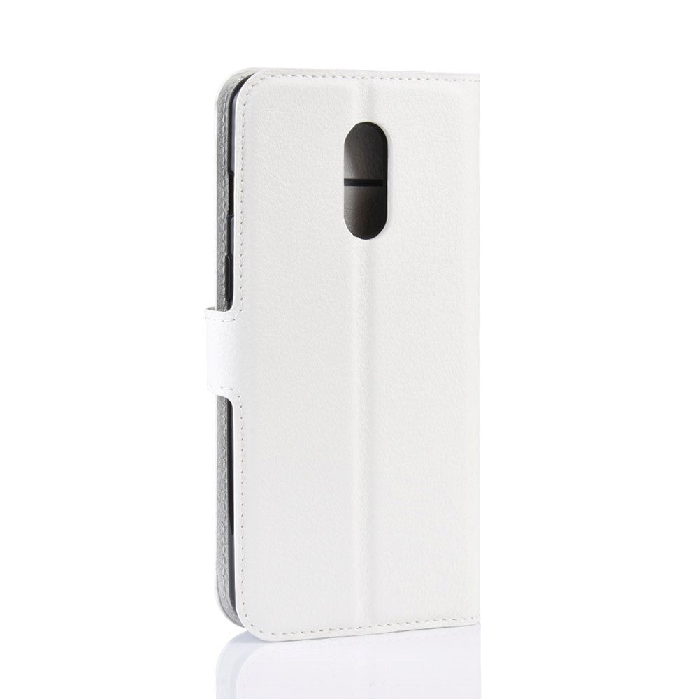 OnePlus 7 Læder Flip Cover m. Stand og Kortholder - Hvid