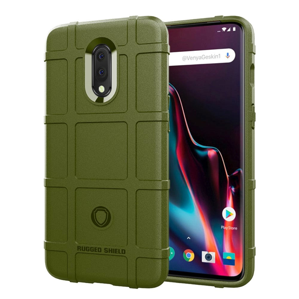 OnePlus 7 Solidt Plastik Cover - Grøn