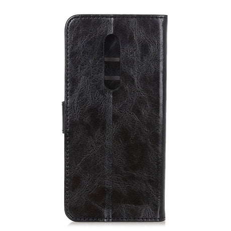 OnePlus 8 Neutralt Læder Flip Cover m. Pung - Sort