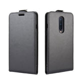 OnePlus 8 Læder Flip Cover m. Kortholder Sort