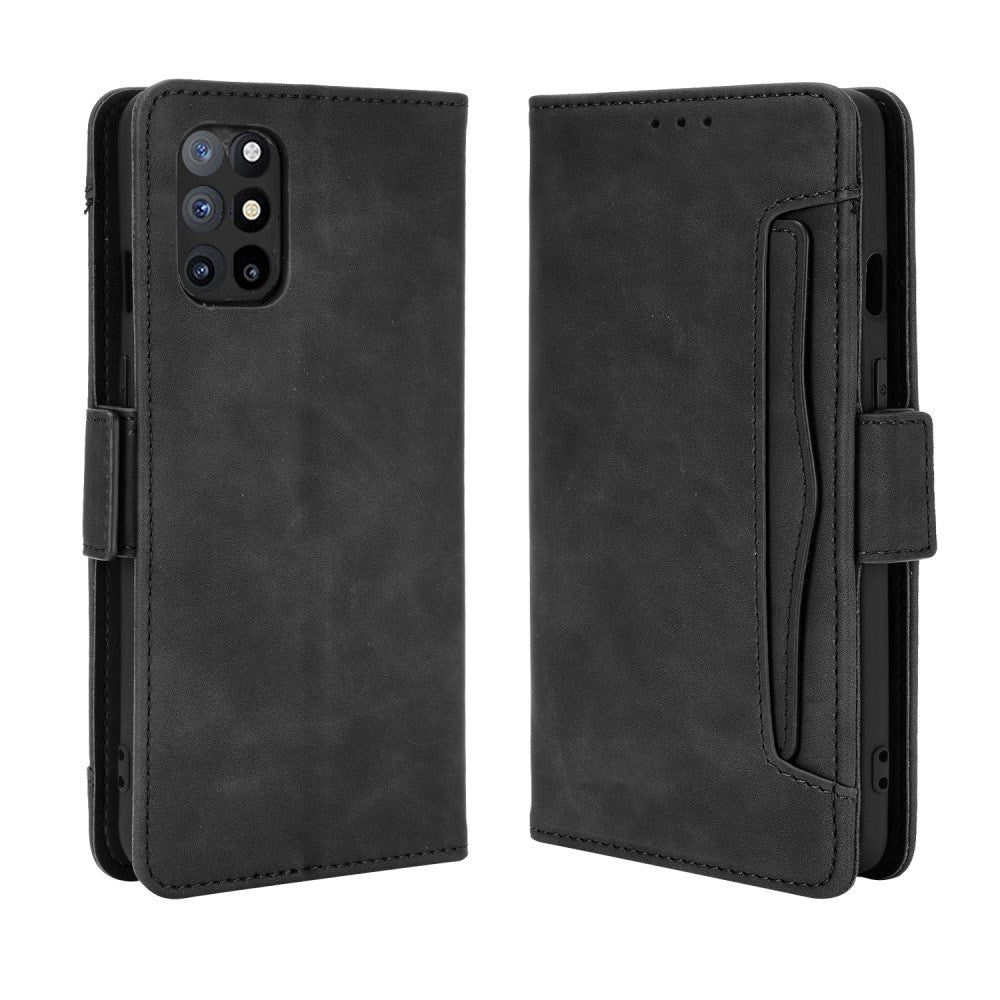 OnePlus 8T Blank Læder Cover m. Stor Pung - Sort