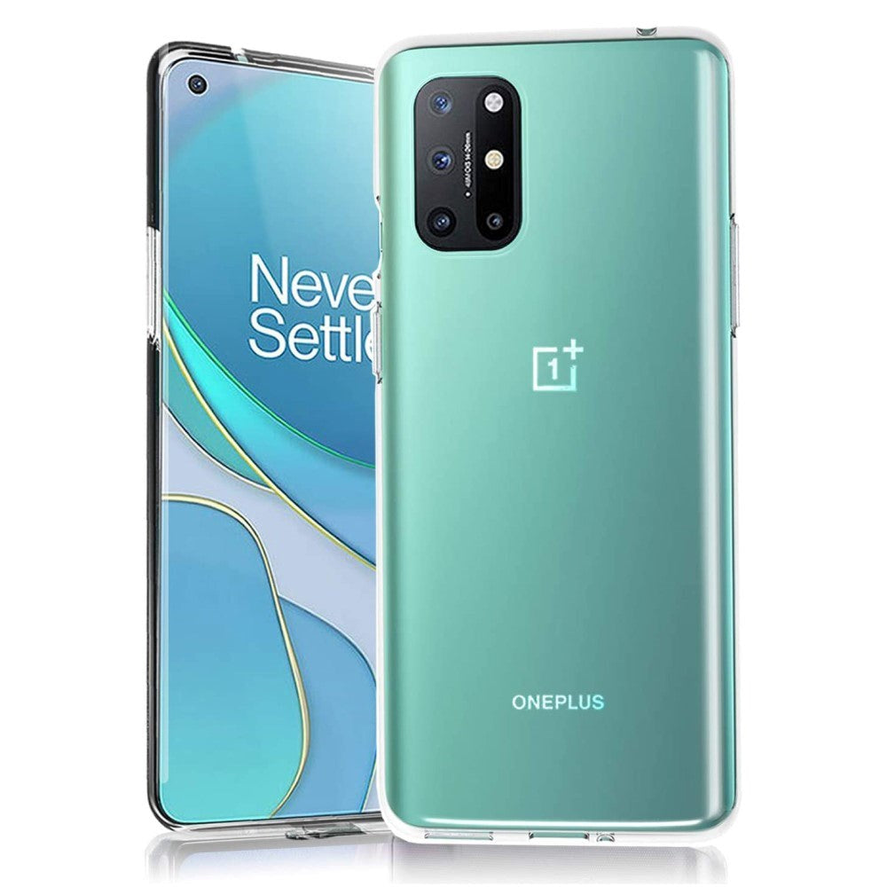 OnePlus 8 Pro Fleksibelt Plastik Bagside Cover Gennemsigtig