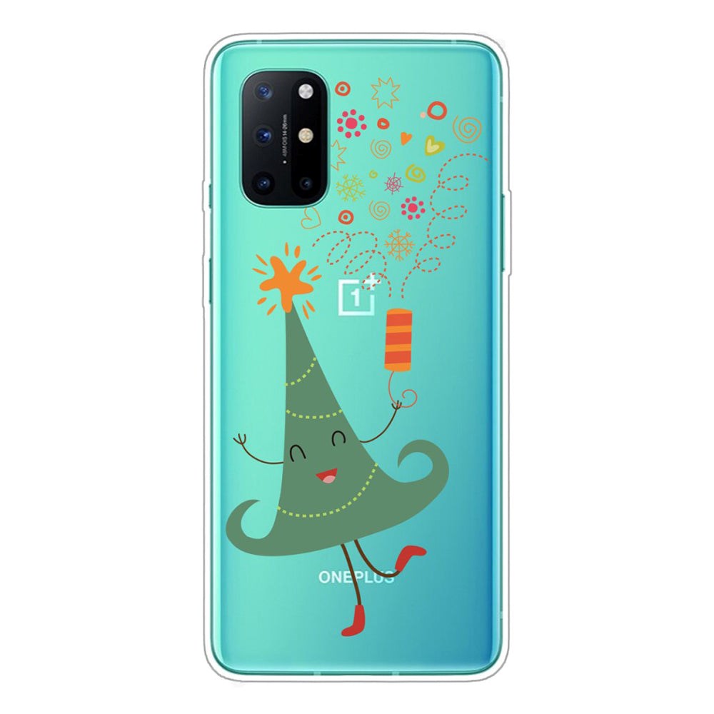 OnePlus 8T Fleksibelt Plast Jule Cover - Juletræ