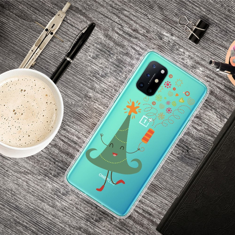 OnePlus 8T Fleksibelt Plast Jule Cover - Juletræ