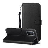 EIDERWOOD OnePlus 8T Kunstlæder Flip Cover m. Strop & Pung - Sort