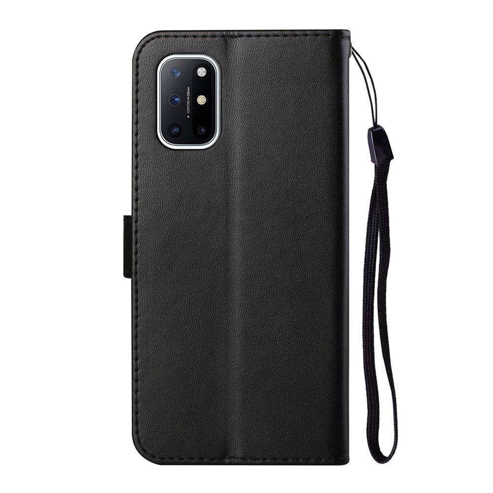 EIDERWOOD OnePlus 8T Kunstlæder Flip Cover m. Strop & Pung - Sort