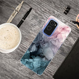 EIDERWOOD OnePlus 9 Pro Fleksibelt Plastik Mobil Cover m. Marmordesign - Blå / Lyserød / Sort