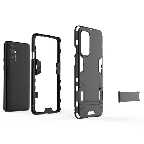 Oneplus 9 Hybrid Håndværker Bagside Cover m. Kickstand - Sort