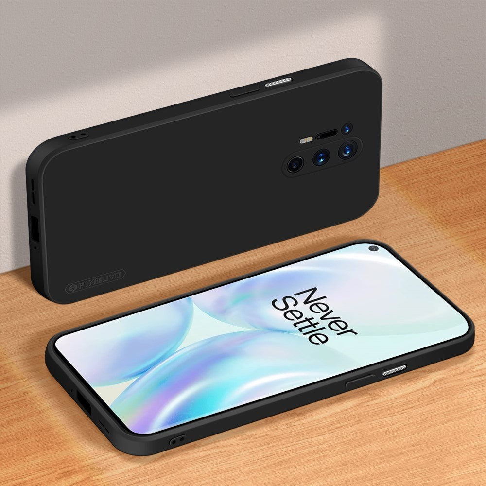 OnePlus 8 Pro Pinwuyo Silikone Bagside Cover - Sort