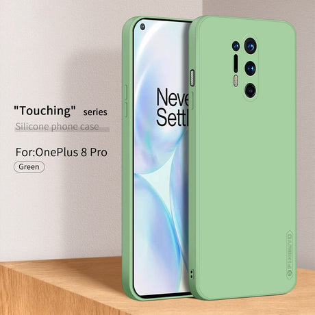 OnePlus 8 Pro Pinwuyo Silikone Bagside Cover - Grøn