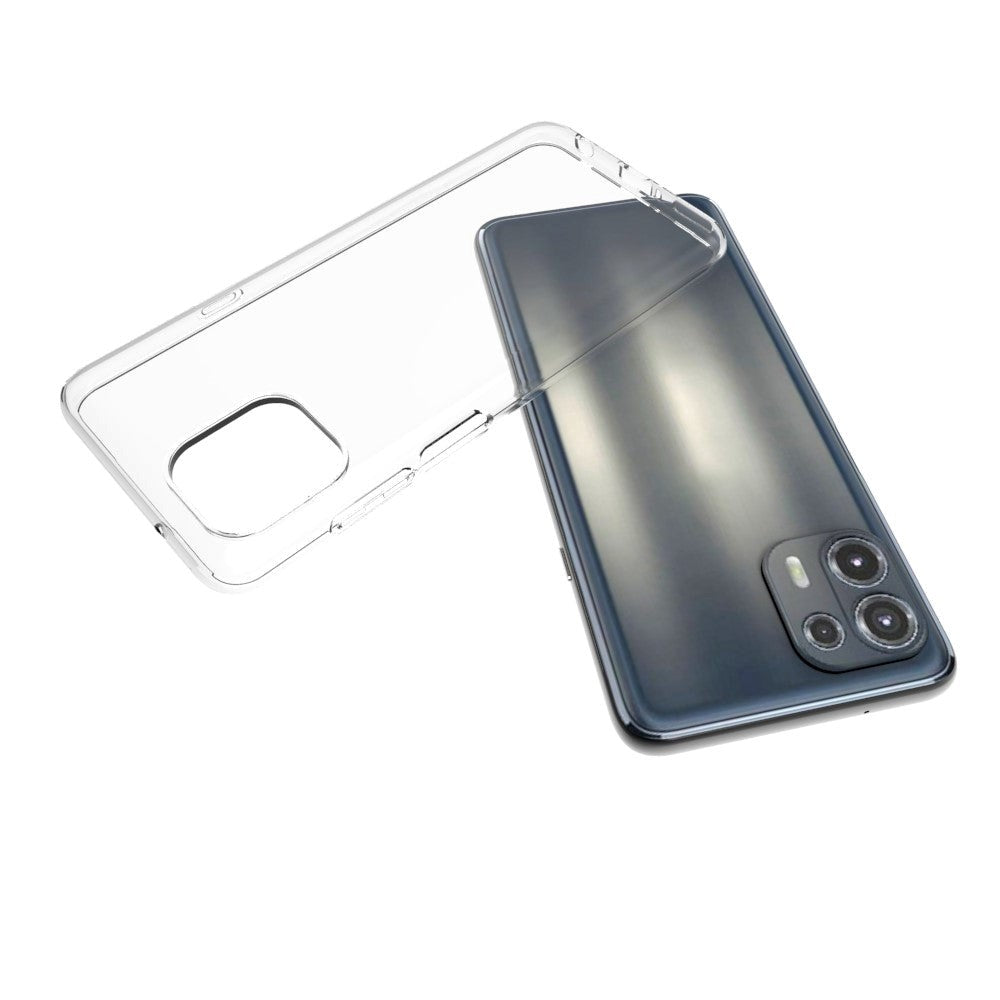 Motorola Edge 20 Lite Fleksibelt Plastik Bagside Cover - Gennemsigtig