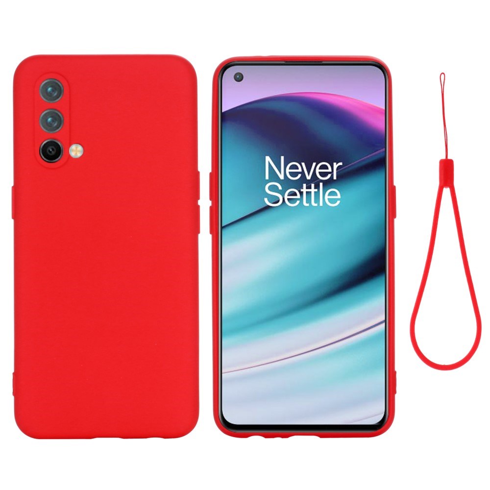EIDERWOOD OnePlus Nord CE (5G) Liquid Silikone Mobil Cover m. Strop - Rød