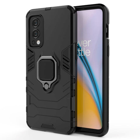 OnePlus Nord 2 (5G) Håndværker Cover Til Bagside m. Magnetisk Kickstand - Sort