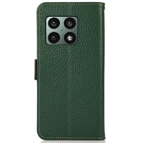 KHAZNEH OnePlus 10 Pro Læder Flip Cover - Grøn