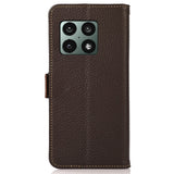 KHAZNEH OnePlus 10 Pro Læder Flip Cover - Brun