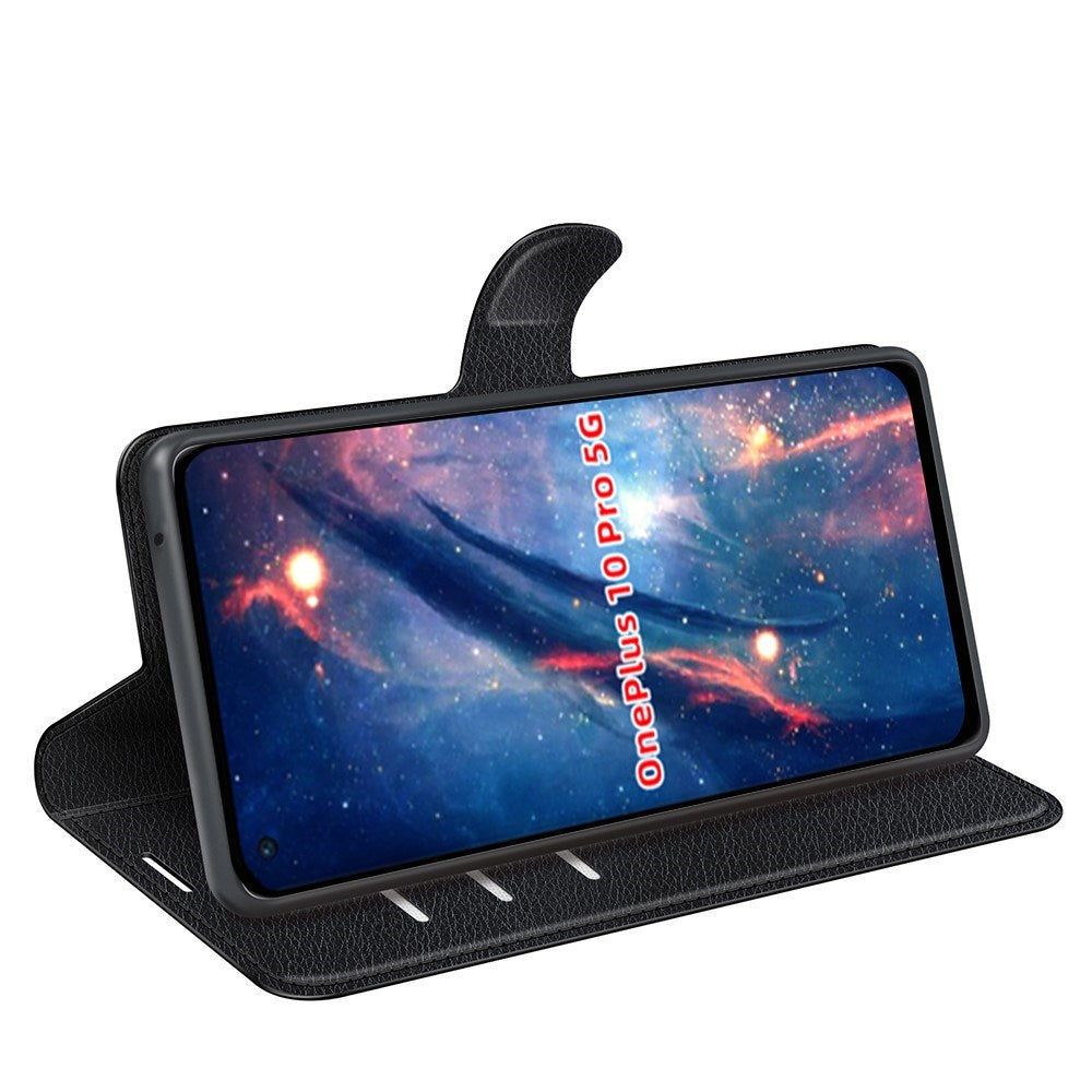 EIDERWOOD - OnePlus 10 Pro - Kunstlæder Flip Cover m. Kortholder & Ståfunktion - Sort