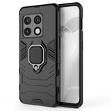 OnePlus 10 Pro Hybrid Håndværker Bagside Cover m. Magnetisk Kickstand - Sort