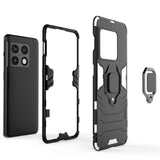 OnePlus 10 Pro Hybrid Håndværker Bagside Cover m. Magnetisk Kickstand - Rød