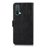 OnePlus Nord CE (5G) Blankt Læder Cover m. Kortholder & Ståfunktion - Sort