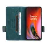 OnePlus Nord 2 (5G) Læder Flip Cover m. Pung & Ståfunktion - Grøn