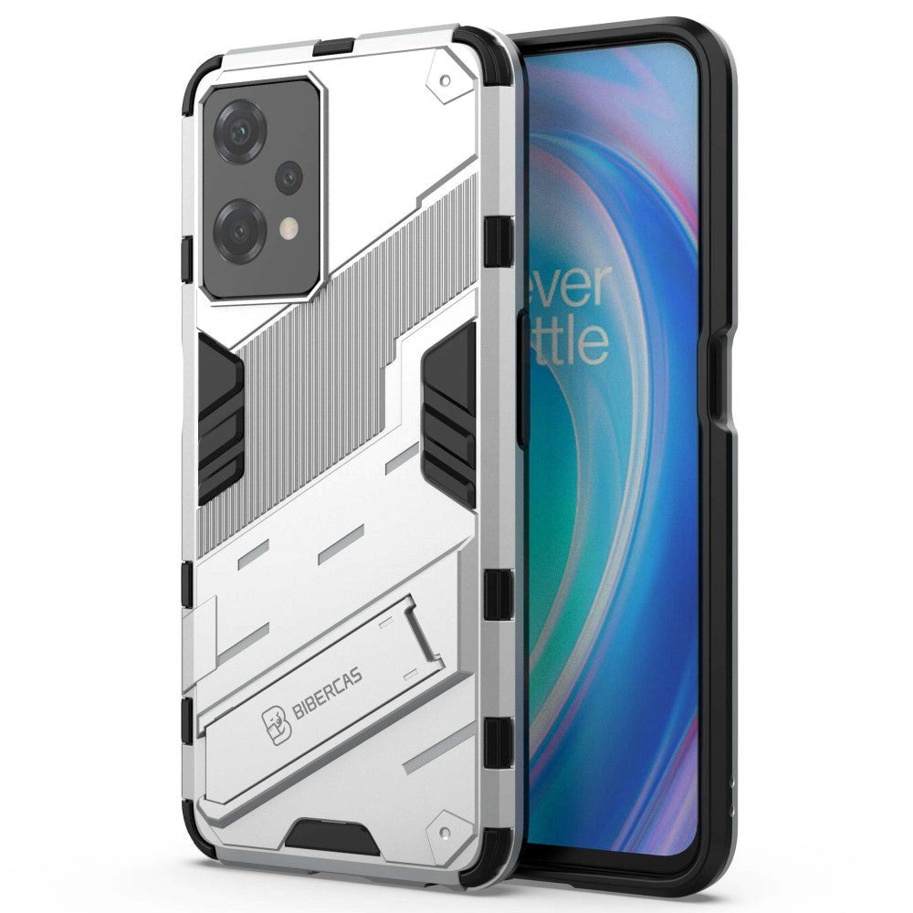 OnePlus Nord CE 2 Lite (5G) Hybrid Håndværker Bagside Cover m. Kickstand - Hvid