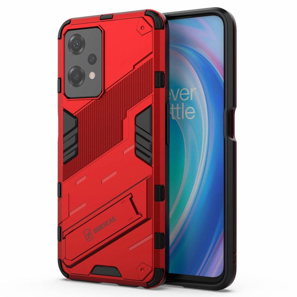 OnePlus Nord CE 2 Lite (5G) Hybrid Håndværker Bagside Cover m. Kickstand - Rød