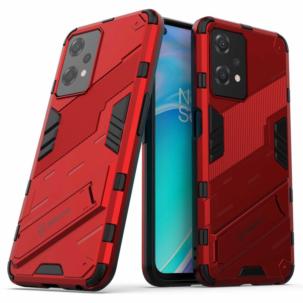 OnePlus Nord CE 2 Lite (5G) Hybrid Håndværker Bagside Cover m. Kickstand - Rød