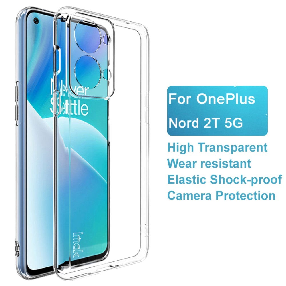 OnePlus Nord 2T (5G) IMAK Fleksibelt Plastik Bagsidecover - Gennemsigtig