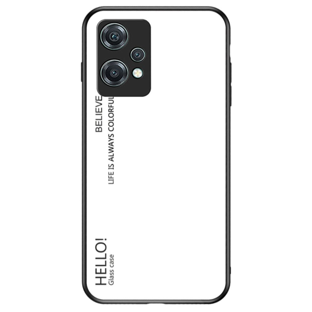 OnePlus Nord CE 2 Lite (5G) Glas Bagside Cover - Hello - Hvid