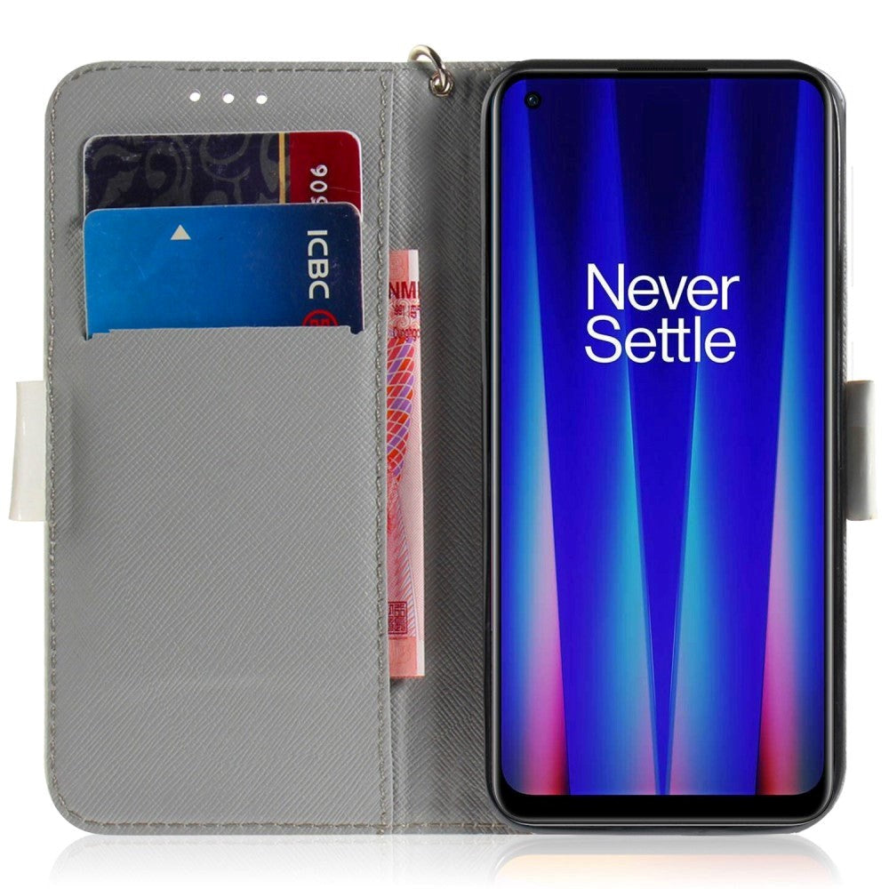 OnePlus Nord CE 2 Lite (5G) Skinnende Læder Flip Cover m. Pung - Høje Hæle