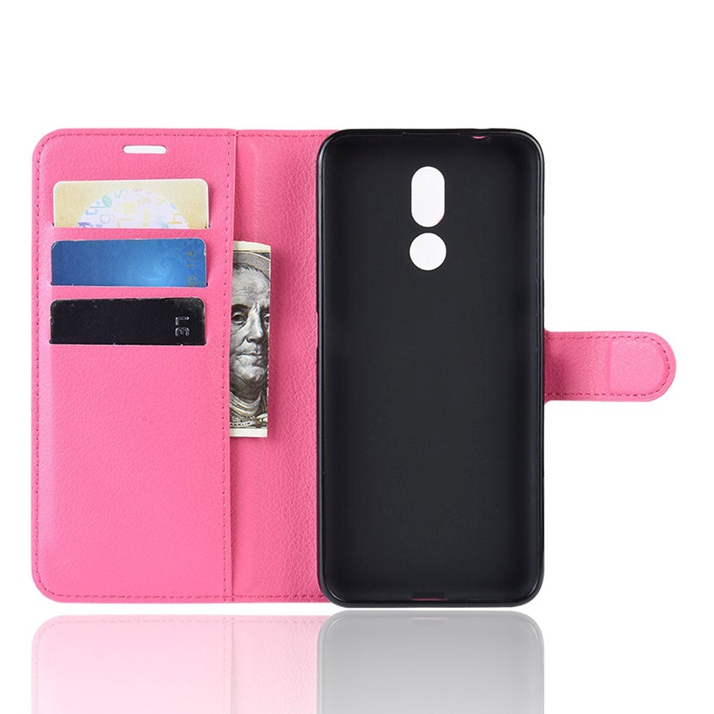 Nokia 3.2 Læder Flip Cover m. Pung - Pink